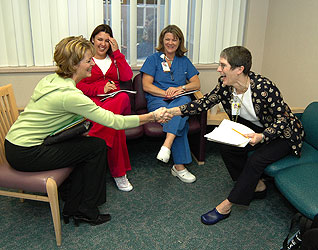 Dana Rutledge and St. Joseph Hospital nursing staff