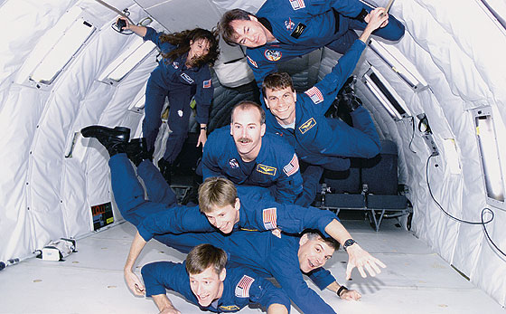 Astronauts on the "Vomit Comet"