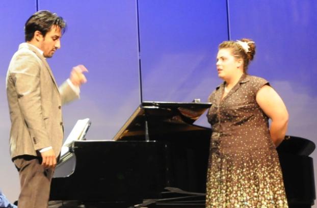Opera singer Charles Castronovo and grad student Michelle Hull
