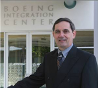 William J. Purpura outside Boeing's Integration Center