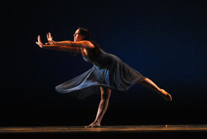 A dancer stikes a dramatic pose
