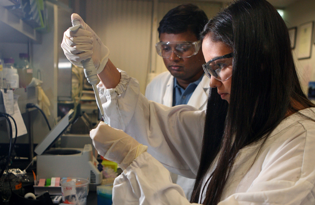 students in science lab