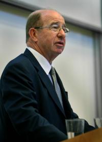 closeup of Peter Levene, chairman of Lloyds of London