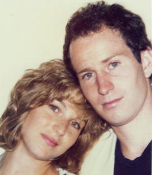 Polaroid image of Tatum O’Neal and John McEnroe.