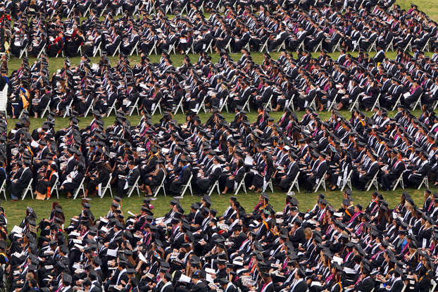 graduates seated