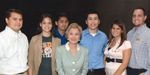 Barbara Boxer with 2011 CSUF DC interns