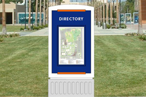 An example of the directory sign as it would look when installed.