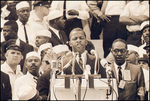John Lewis speaking at the 1963 March on Washington