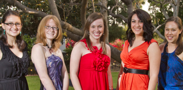 Five females are honored as graduating President's Scholars