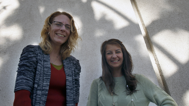 Graduate students Leea Short and Tamara Wagner.