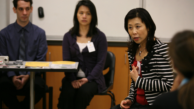 Jie Weiss speaks at symposium