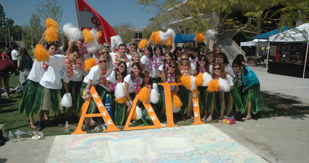 Students from Alpha Delta Pi during 2007's Greek Week