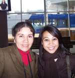 Doreen posing with fellow scholar Carla Cueva.