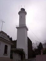 A lighthouse tower.