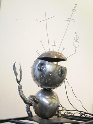 Art Majors Collaborate With Tim Burton on Robot Boy Sculpture