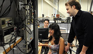 Students in front of computer terminals