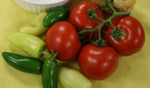 Tomatoes and peppers