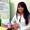 Student collecting toiletries for charity