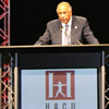 President Milton A. Gordon addressing the HACU conference