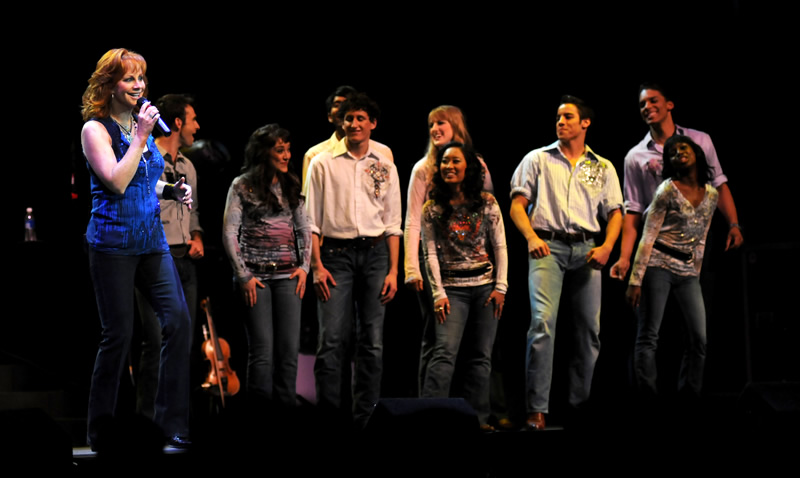 Reba performs with Cal State Fullerton theatre and dance students