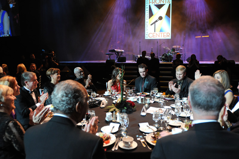 Donors and dignitaries dining at Honda Center prior to the concert