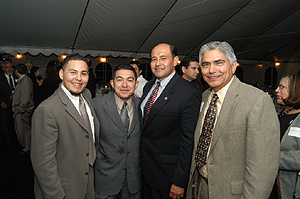 Alex Lopez, Eric Guerra, Assemblyman Lou Correa and Isaac Cardenas