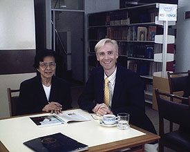 hickok with Thai Library president