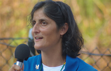 Suni Williams, who spent 195 days at the space station before returning to Earth on the most recent shuttle flight to STS-118, gave guests a briefing. 