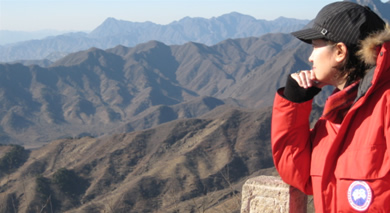 Nancy Snow at the Great Wall, China