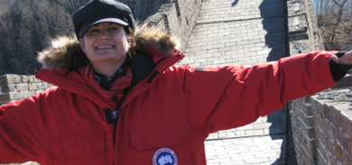 Nancy Snow at the Great Wall, China