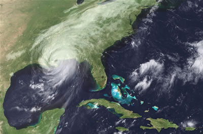 Hurrican Katrina courtesy of the GOES Project Science office