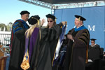 Alumna and astronaut Tracy Caldwell receiving honorary doctorate