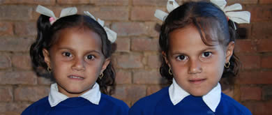 Twin girls in Nepal