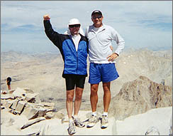 Scott Hewitt and Phil Armstrong on the top of Mt. Whitney