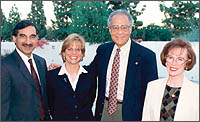 Mary Joyce, Anil Puri, President Gordon and Peggy Hammer
