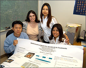 Tram Hoang with her colleagues