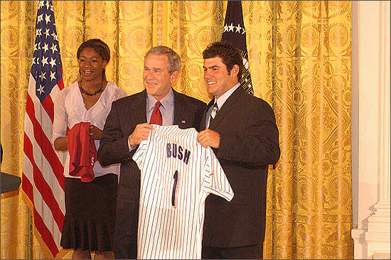 President Bush and P.J. Pilittere