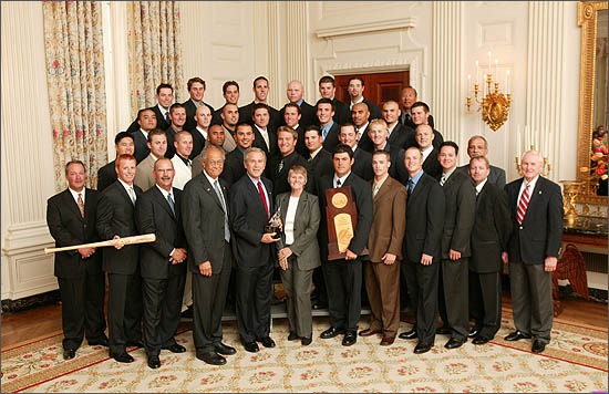 President Bush and members of Cal State Fullerton