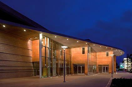 Performing Arts Center at dusk